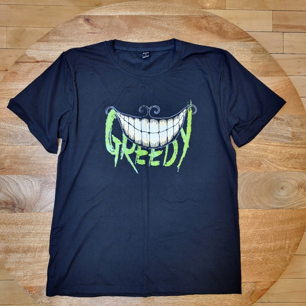 SHEIN Black Tee with Green Graphic